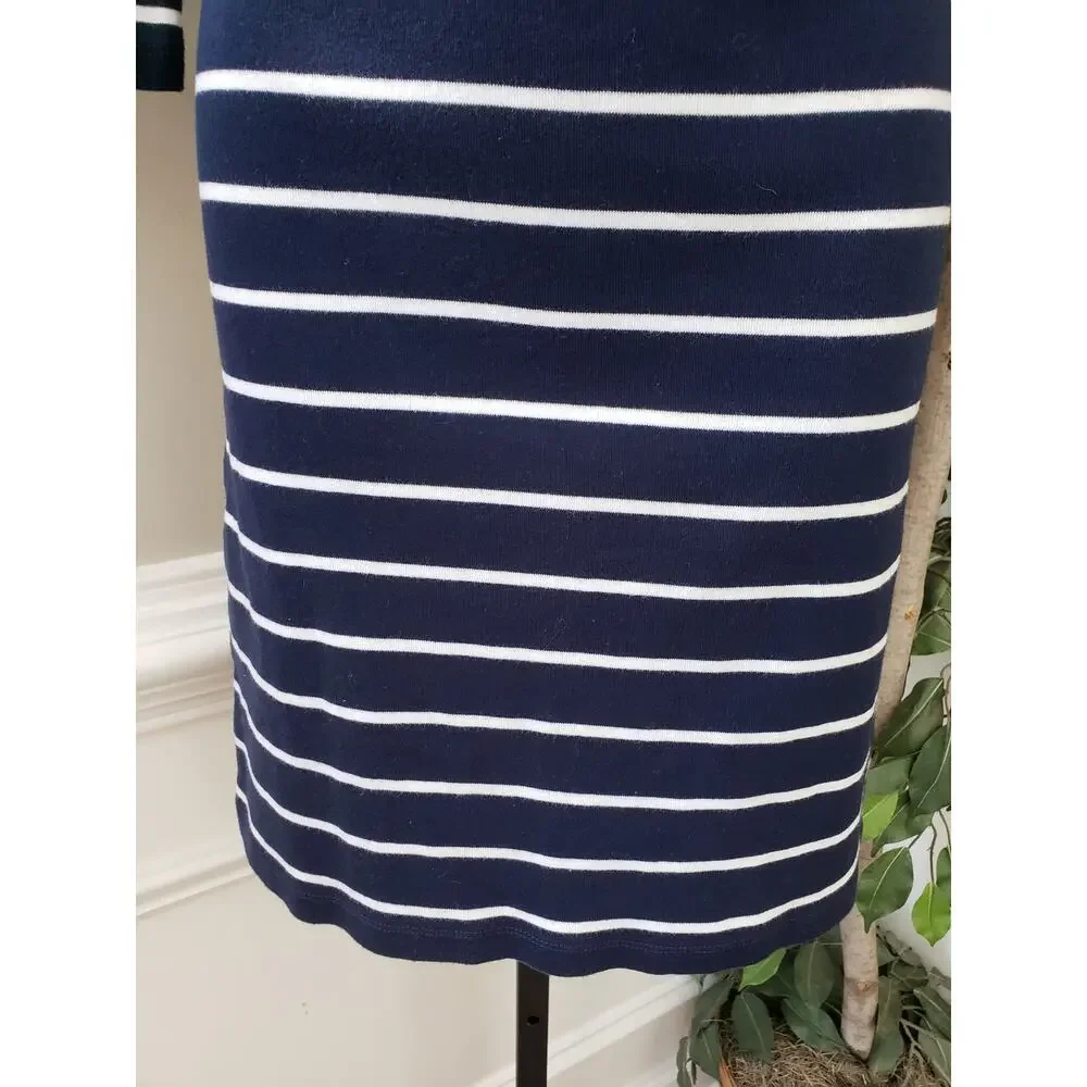 Lauren Ralph Lauren T-Shirt  Dress Womens Small Blue Striped Boat Neck - Picture 10 of 11